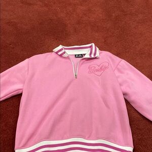 Barbie Pink Quarter-Zip Sweatshirt